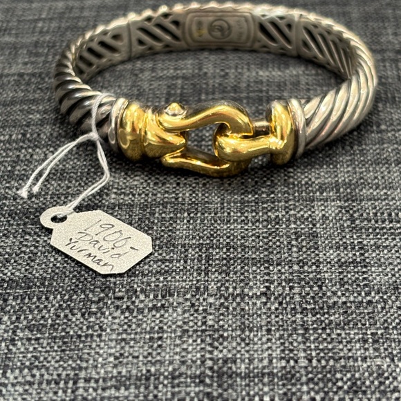 David Yurman Large 18K + Sterling Lock Cuff - Picture 11 of 14